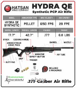 Hatsan Hydra Synthétique. Carabine à air comprimé à plombs QE à verrou latéral en calibre .177