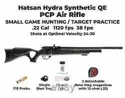 Hatsan Hydra Synthétique. Carabine à air comprimé à plombs à action latérale à verrouillage QE de calibre .22