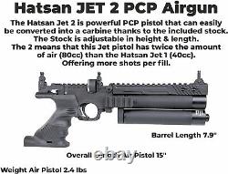 Hatsan Jet II Pneumatic Air Pistol Rifle Avec Un Ensemble De Granulés. 177.22.25