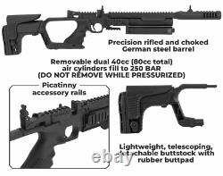 Hatsan Jet II Régulé QE. Carabine à air PCP à levier latéral de calibre .22 JET2-QER avec plombs