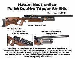 Hatsan NeutronStar. Carabine à air de calibre 22 avec lunette, plombs et pack de cibles