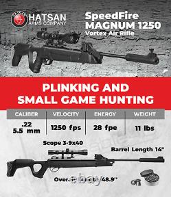 Hatsan Speedfire Magnum 1250.22 Cal Black Qe Break Barrel Air Rifle