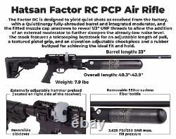 Le Facteur Hatsan Rc Pcp. 25 Cal Air Rifle Avec La Portée Et Les Pellets Et Le Bloc De Cas Dur