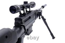 Opérations secrètes tactiques Le fusil à air comprimé Sniper S 1000 FPS. Calibre 22 avec lunette et bipied