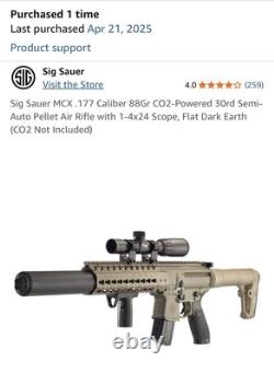 SIG SAUER MCX. Carabine à air comprimé de calibre .177 alimentée par CO2, 30 coups avec lunette