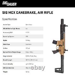 SIG SAUER MCX Rattler Canebrake. 177 Cal Pellet 30rd Two-Tone CO2 Air Rifle<br/><br/>Traduction en français : Carabine à air comprimé SIG SAUER MCX Rattler Canebrake.177 Cal Pellet 30rd Two-Tone CO2