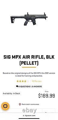 Sig Mpx Air Rifle, Blk (pellet)