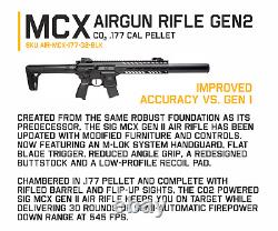 Sig Sauer MCX GEN 2.177 Caliber CO2 Air Rifle AIR-MCX-177-G2-BLK 
<br/>	
  
<br/>	Sig Sauer MCX GEN 2.177 Calibre Carabine à air CO2 AIR-MCX-177-G2-BLK