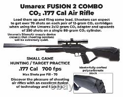 Umarex Fusion 2 Combo. 177 Cal Air Rifle Avec Mag Et Co2 Et 500x Pellets Bundle