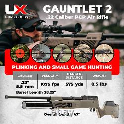 Umarex Gauntlet 2 Pcp. 22 Cal Air Rifle Withscope & Pellets & Pump & Targets Bundle