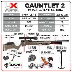 Umarex Gauntlet 2 Pcp. 22 Cal Air Rifle Withscope & Pellets & Pump & Targets Bundle