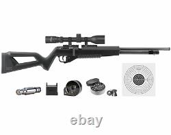 Umarex Iconix. Carabine à air comprimé PCP à levier latéral Calibre .22 avec cibles, plombs et lunette de visée.