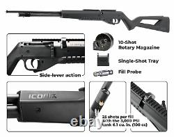 Umarex Iconix. Carabine à air comprimé PCP à levier latéral de calibre .22 avec cibles et bundle de plombs.
